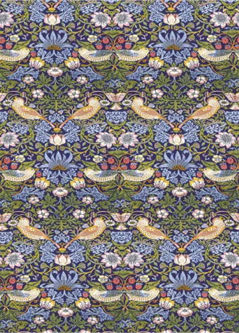MI Strawberry Thief Stonewashed Print Tea Towel -Wm Morris
