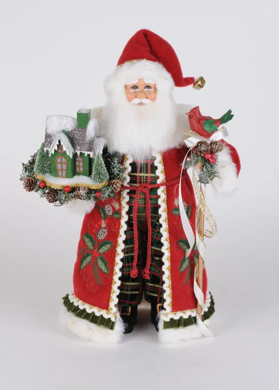 KDO Lighted Evergreen Village Santa