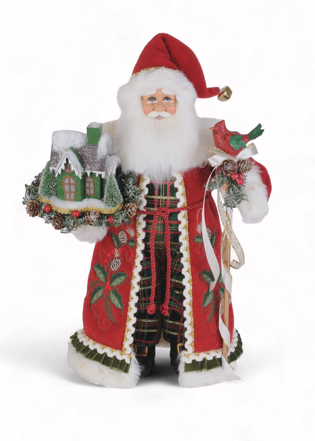 KDO Lighted Evergreen Village Santa