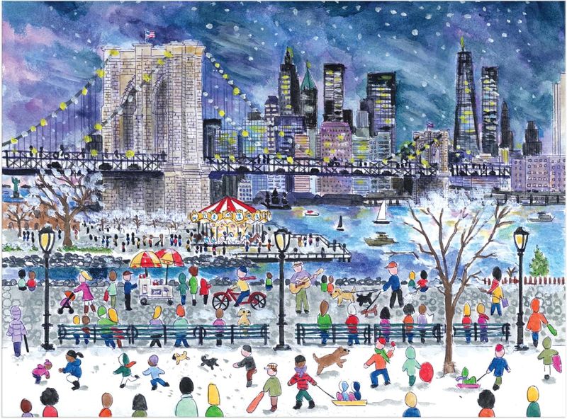 CB Snowfall Over New York City 1,000 PC Puzzle