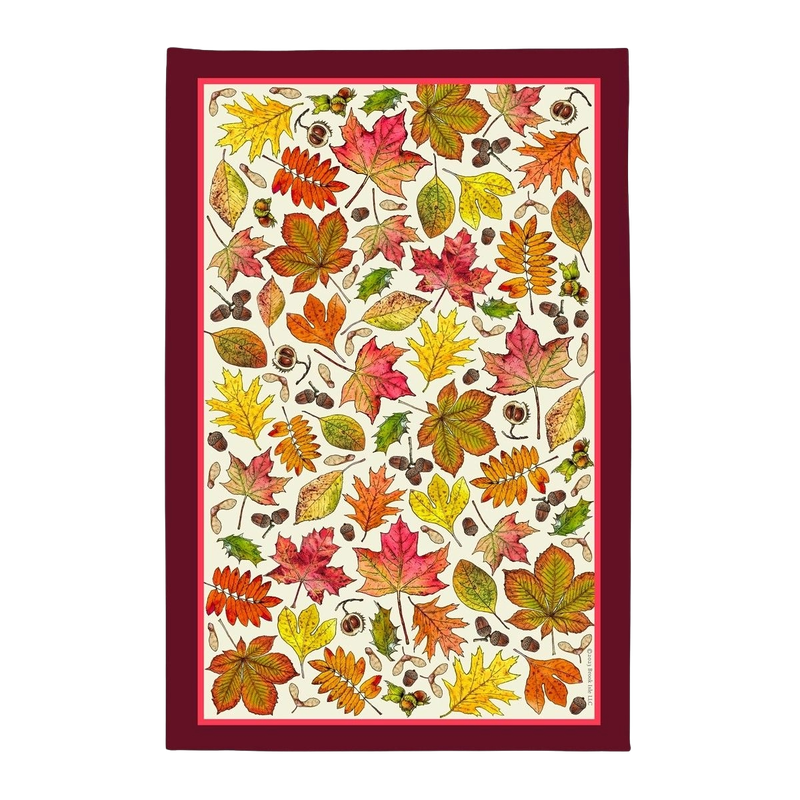 BRI Fall Leaves Tea Towel