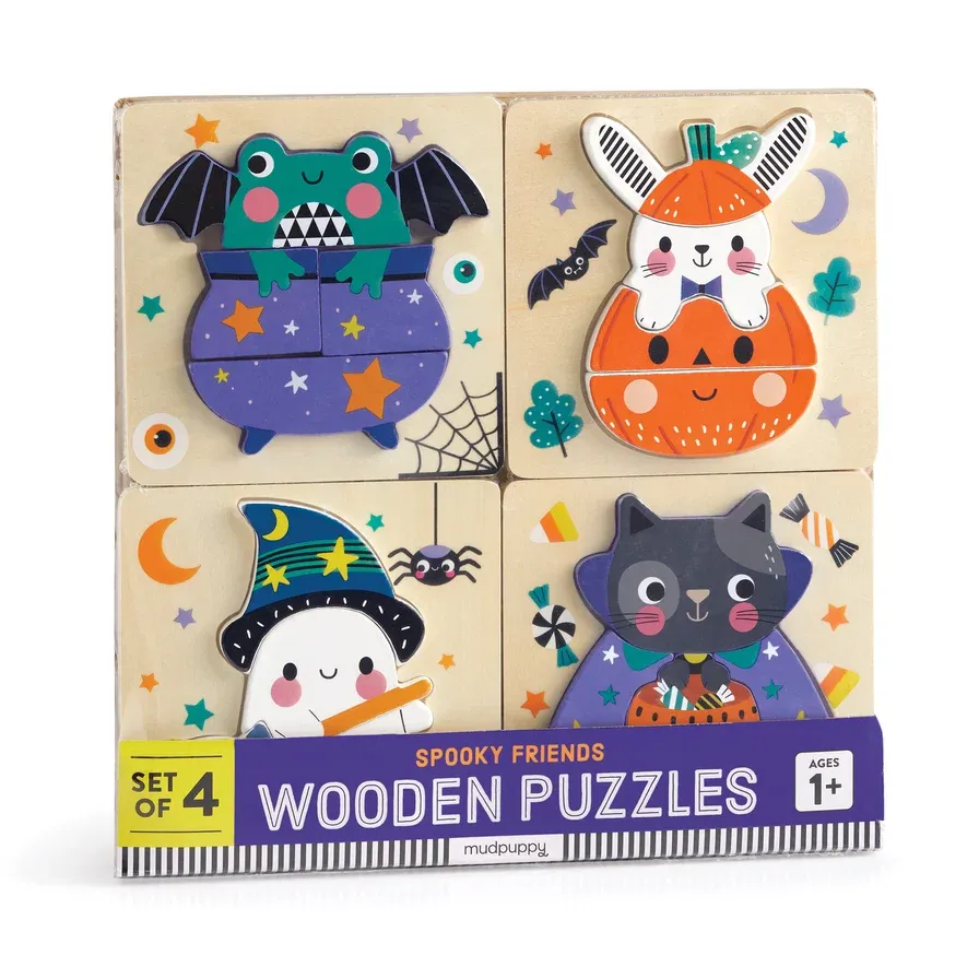 CB Halloween Set of 4 Wood Puzzles