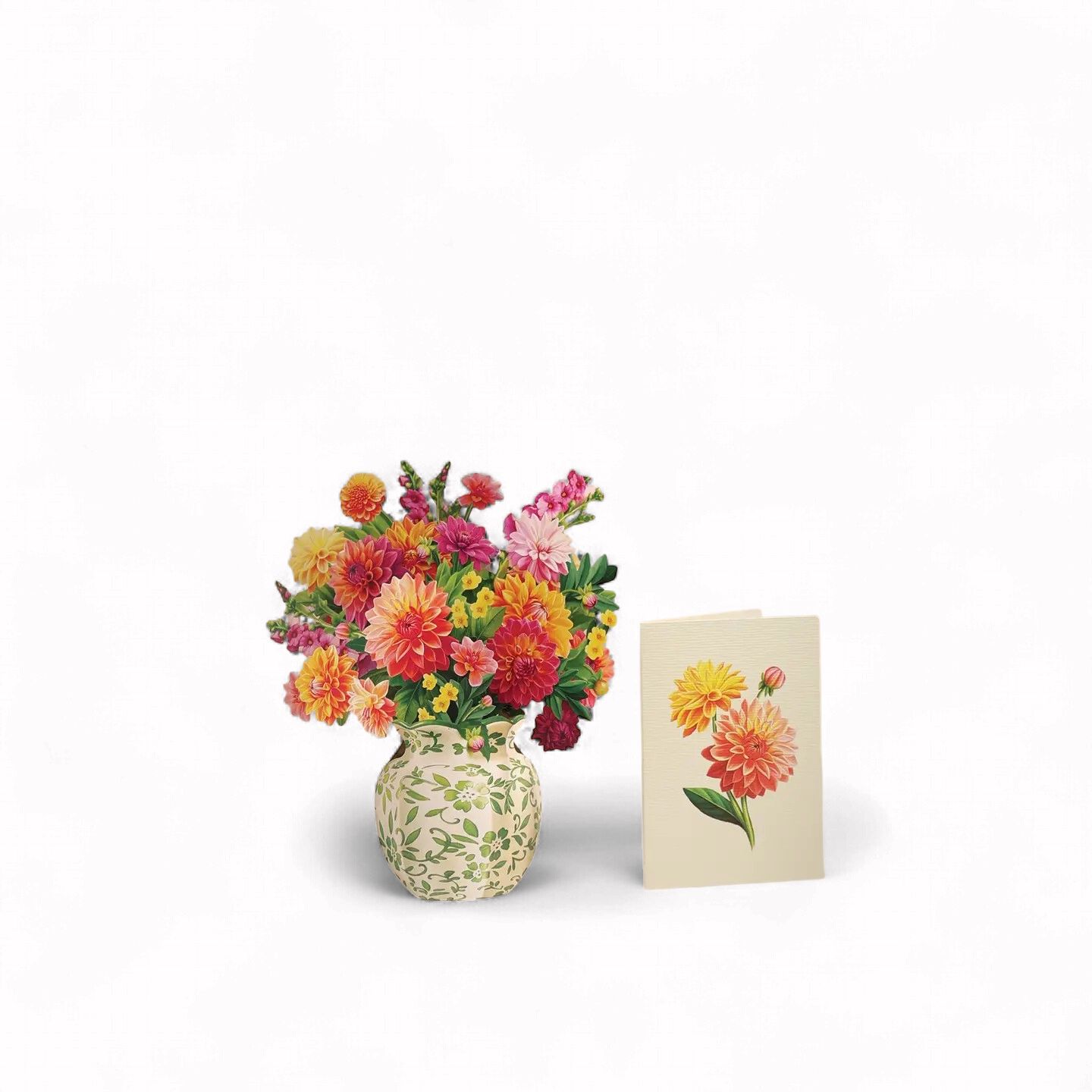 FP Mini Sunrise Dahlia Bouquet Greeting Card