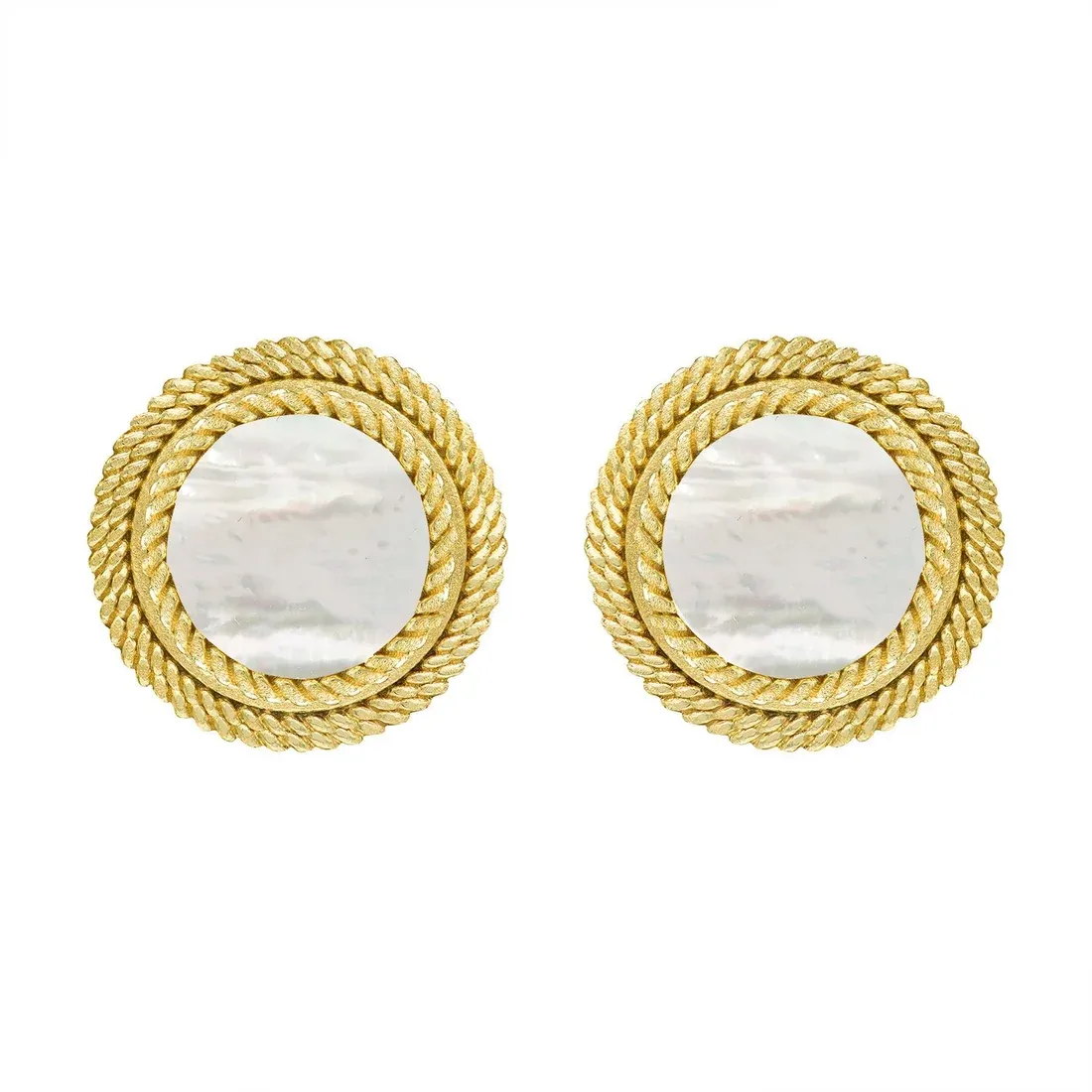 MAM Molly Studs - Flat Mother of Pearl