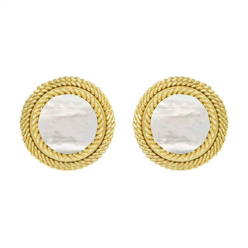 MAM Molly Studs - Flat Mother of Pearl