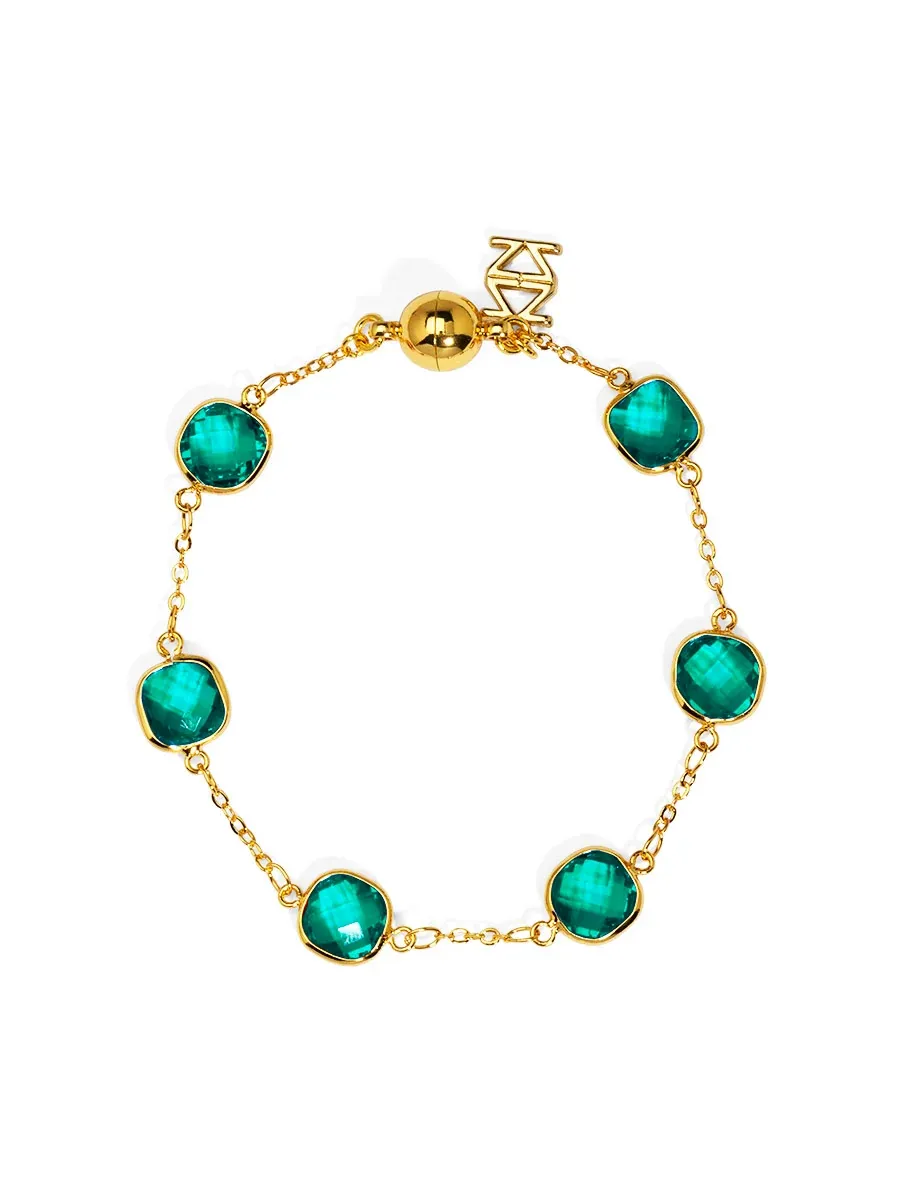 ZE Crystal Bracelet in Emerald