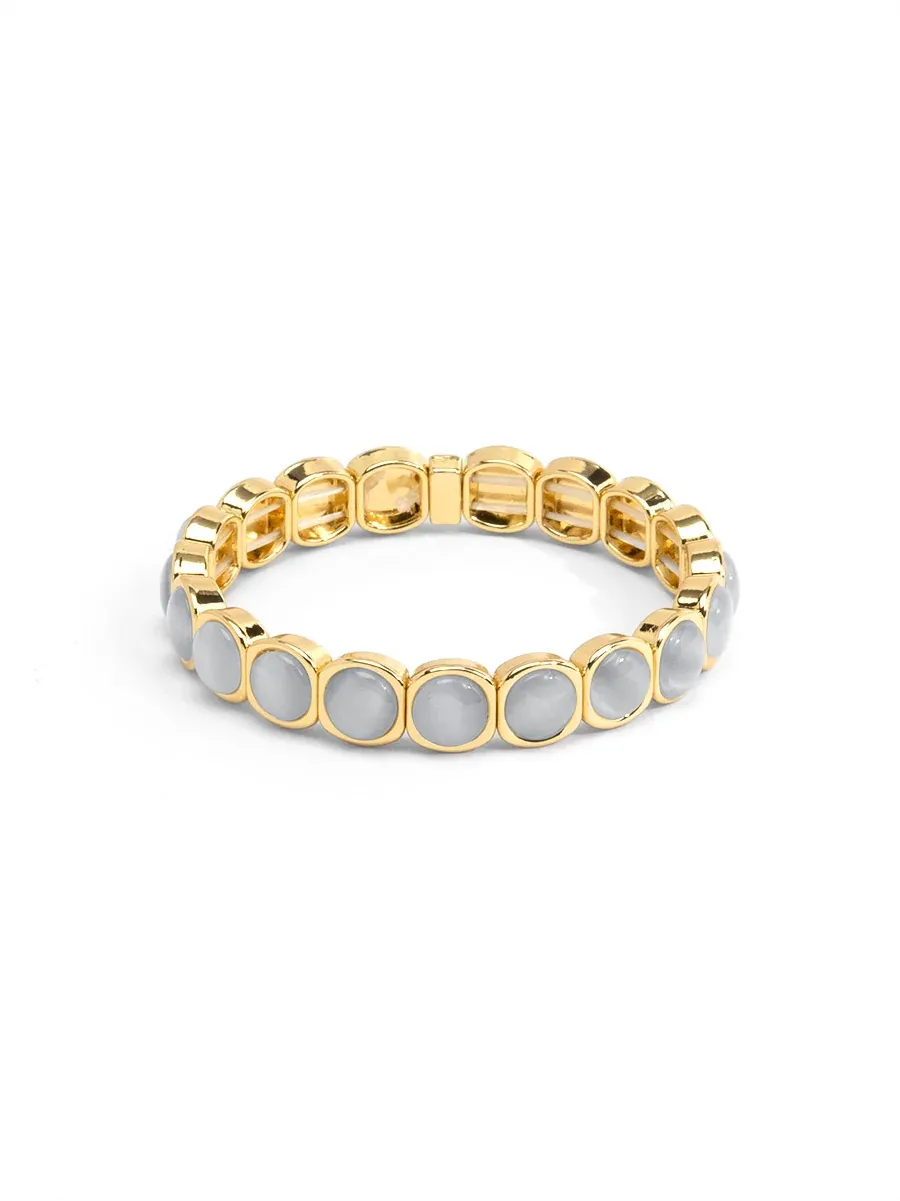 ZE Grey Cat Eye Stretch Bracelet
