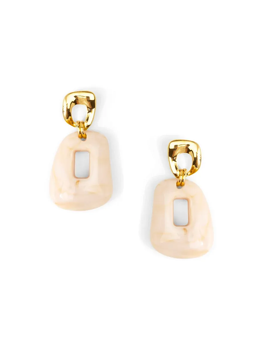 ZE Noelle Drop Earring in Beige