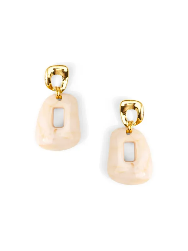 ZE Noelle Drop Earring in Beige