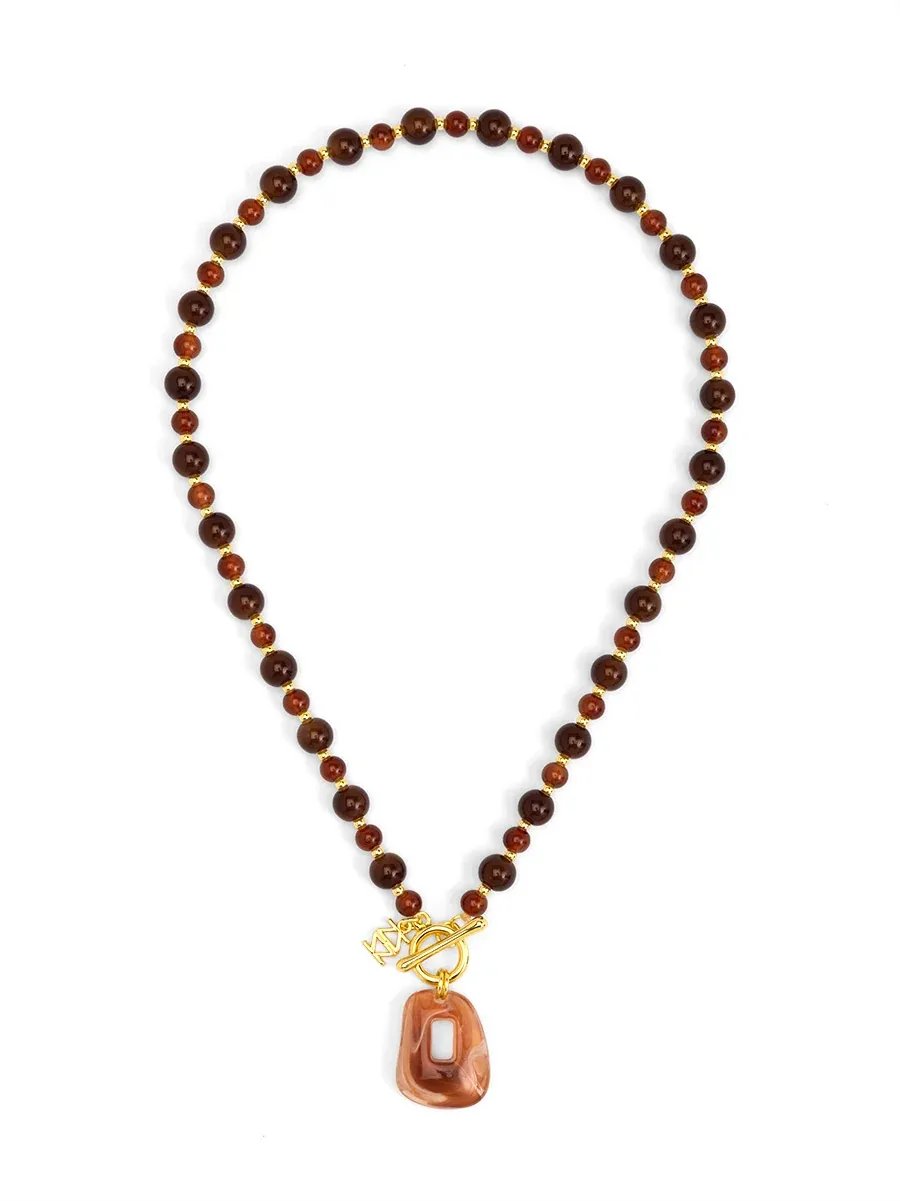 ZE Noelle Pendant Short Tortoise Necklace