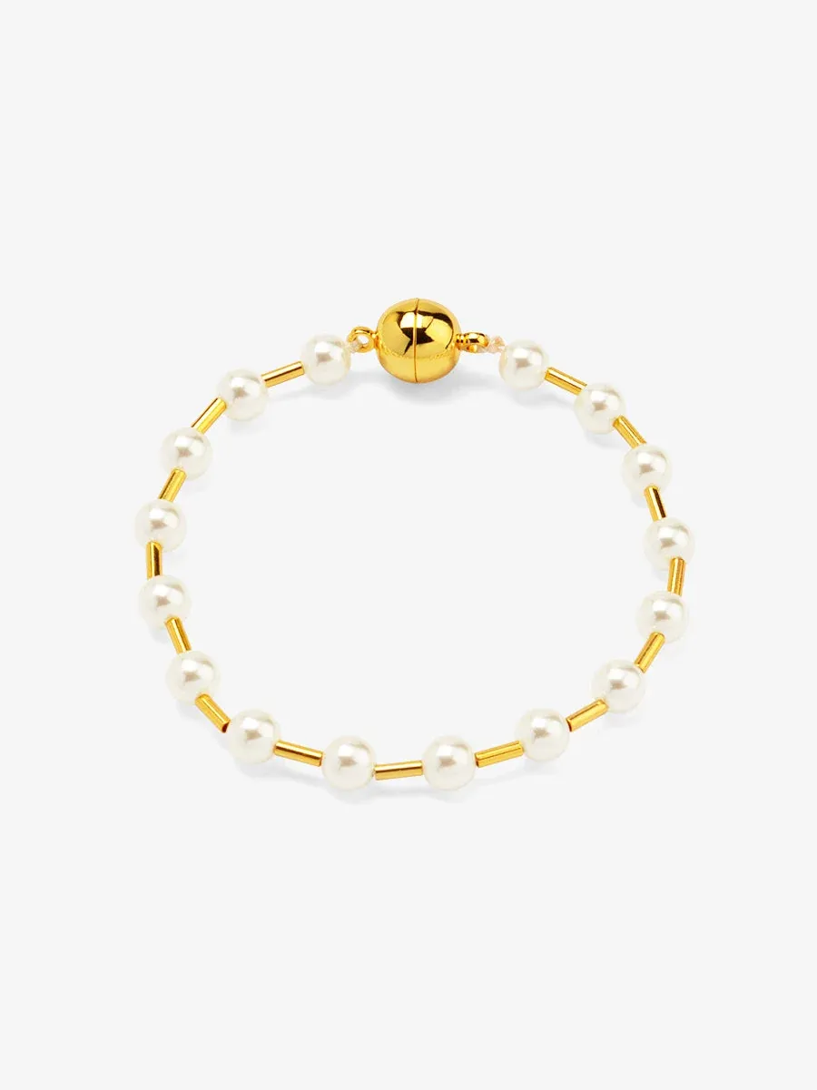 ZE Pearl Bead Magnetic Bracelet
