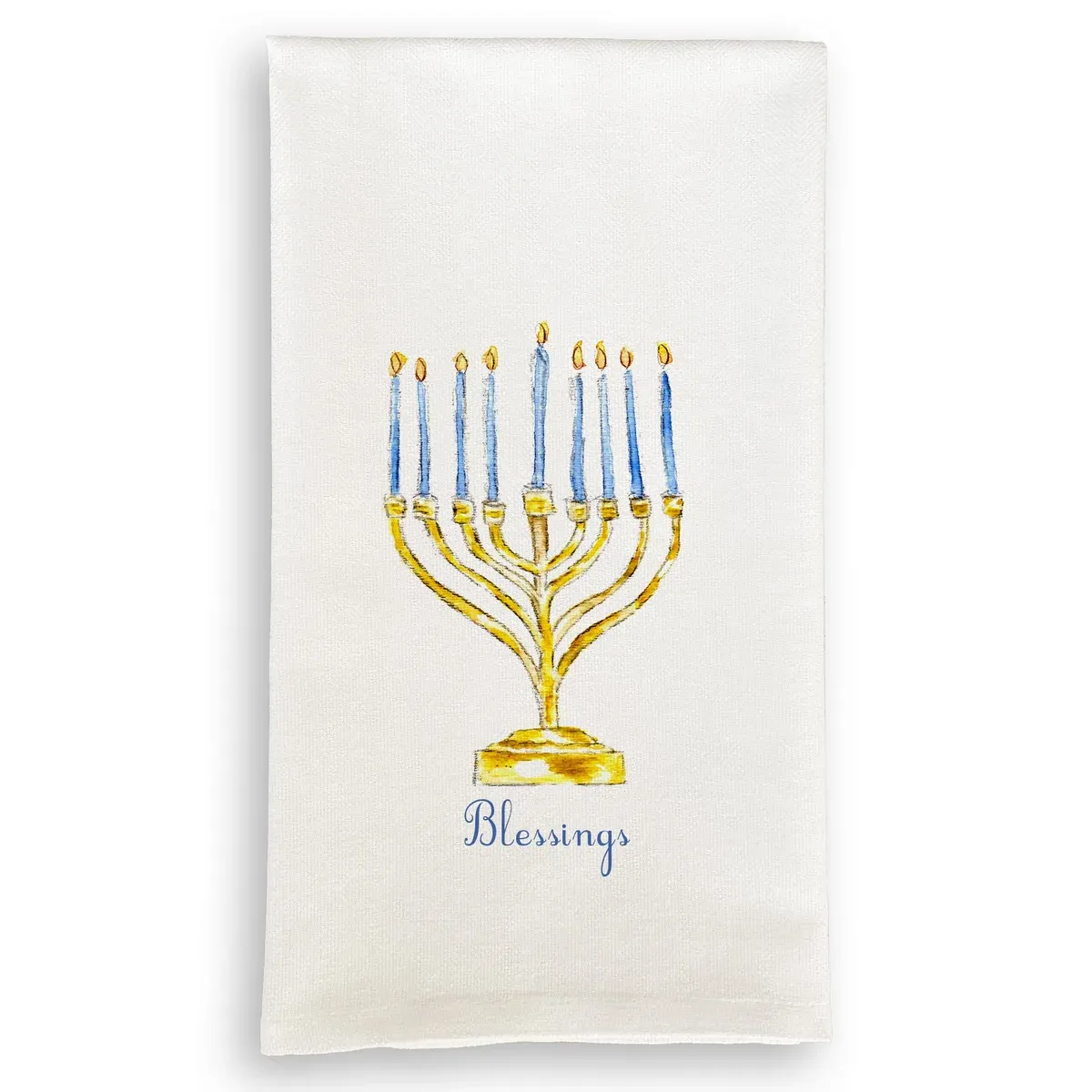 FG Menorah with Blessings Tea Towel