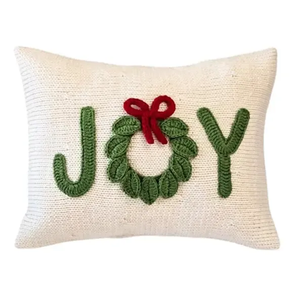 MC Handmade Holiday Joy Christmas Pillow