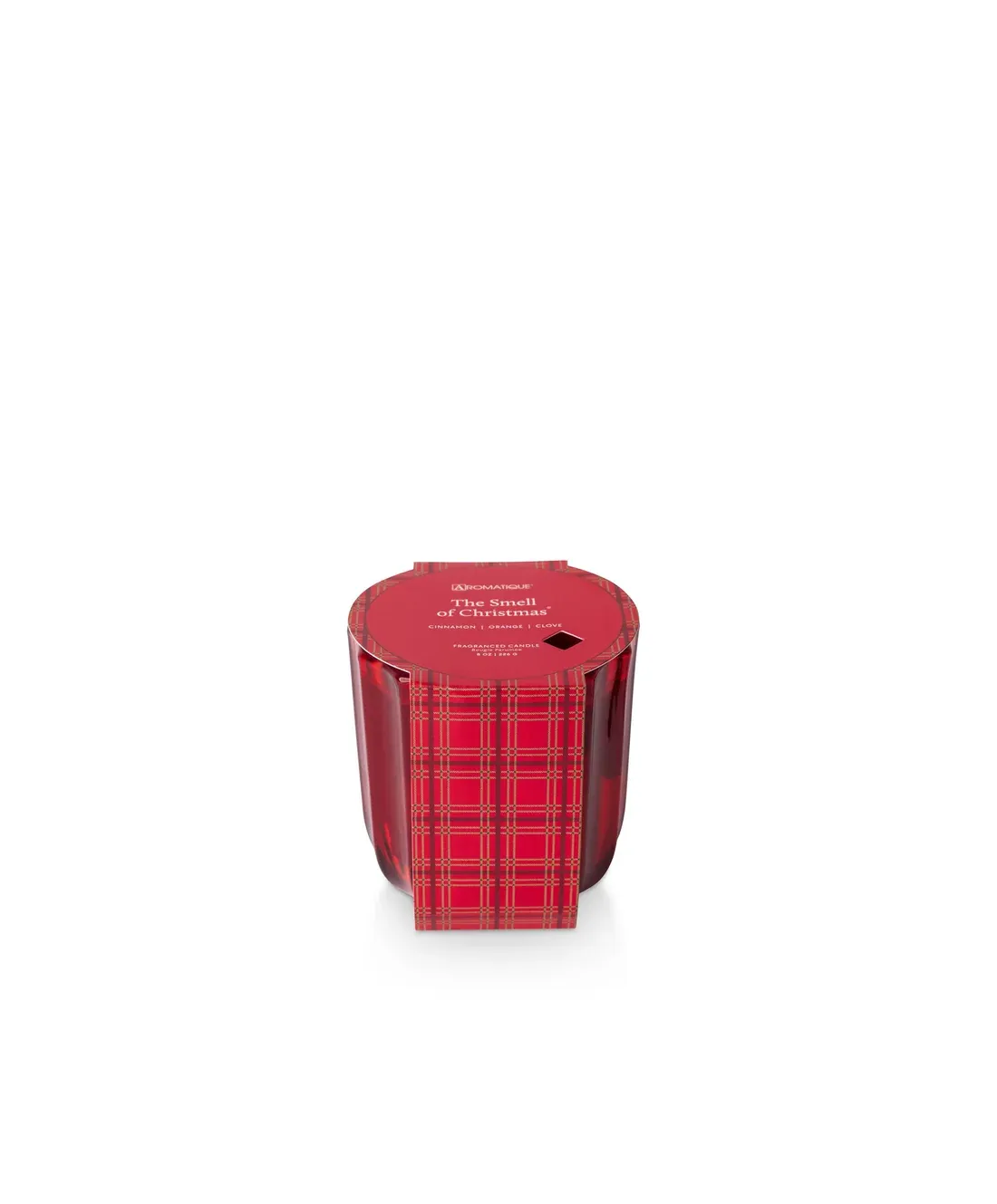 AR  Smell of Christmas - Plaid Ribbed Glass Candle