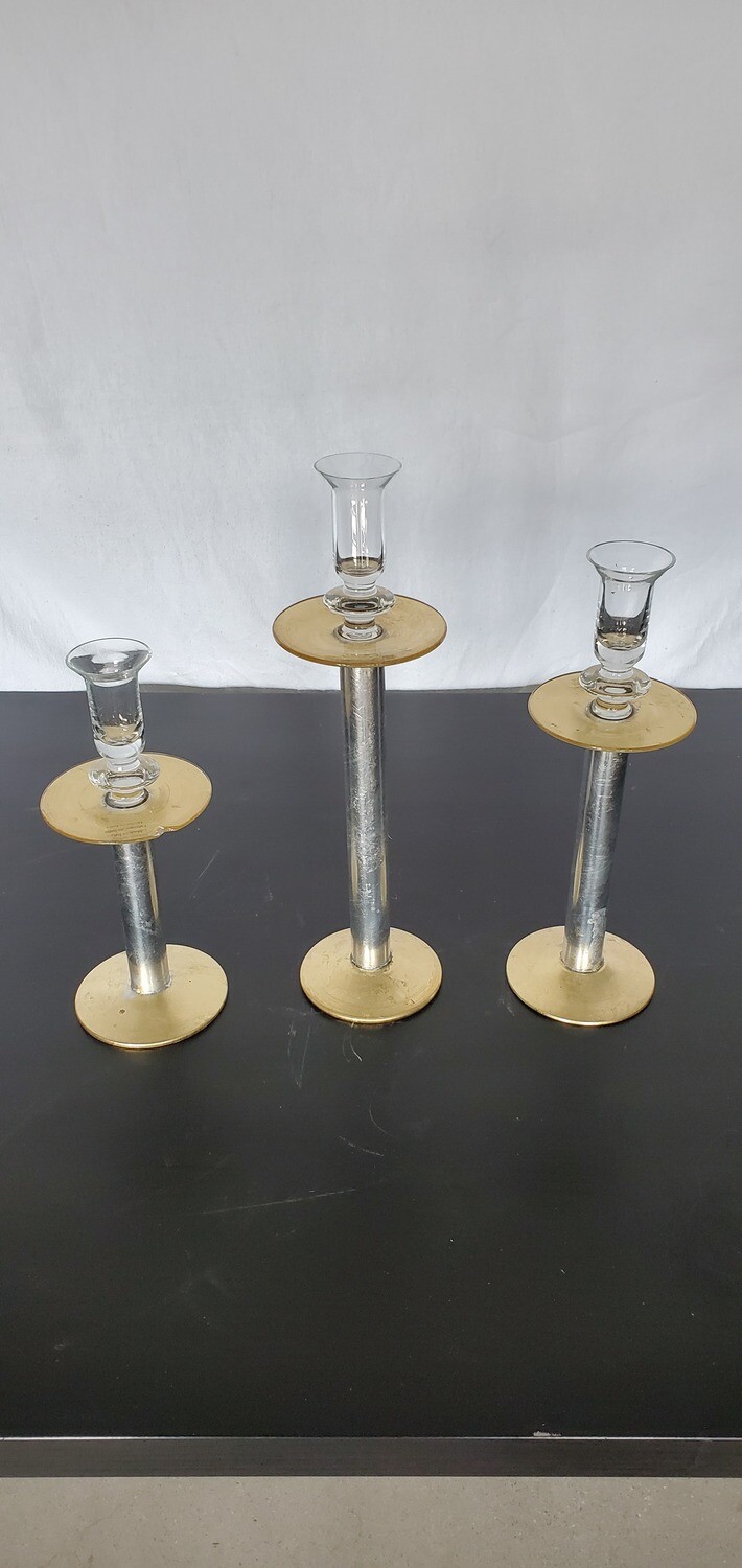 Set of 3 candlestick holders