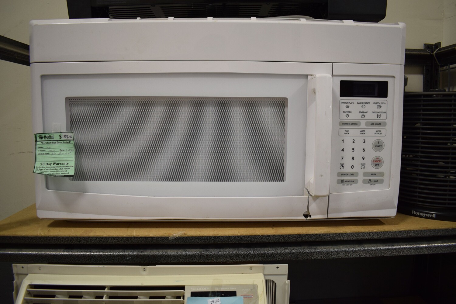 White Over-the-range Microwave