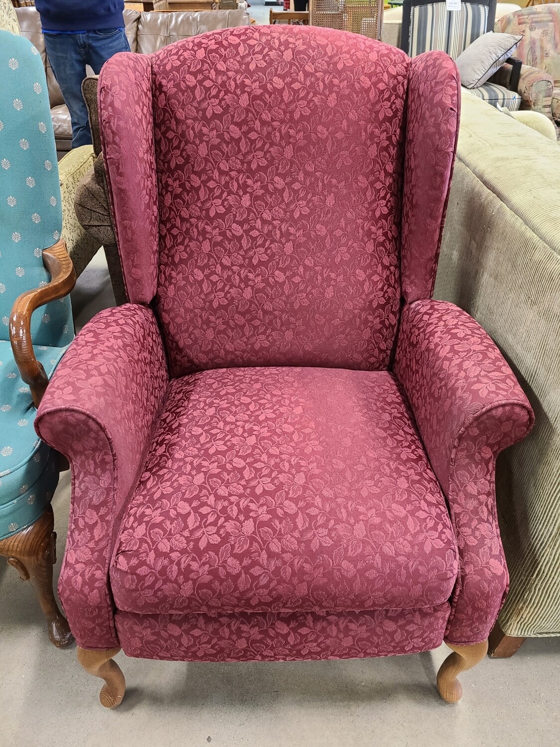 Red Wingback Recliner