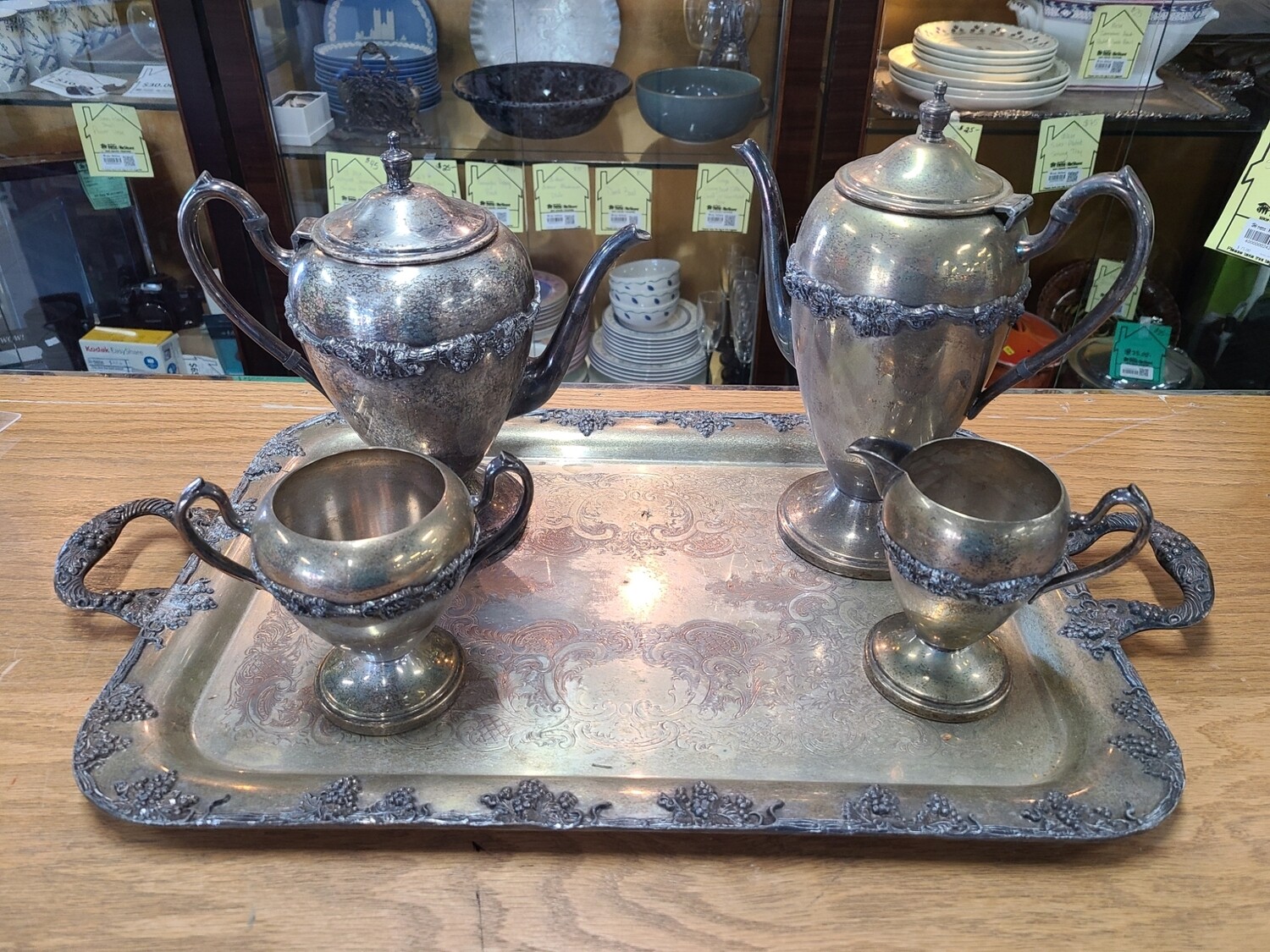 Academy Silver on Copper Tea Set