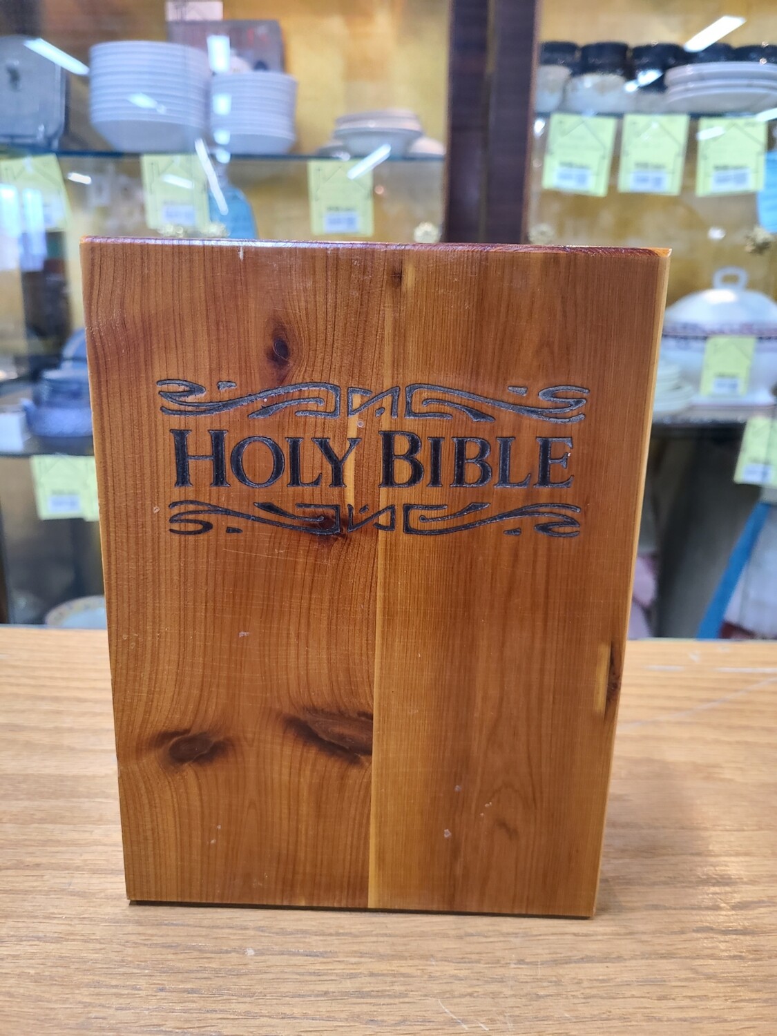 Carved Bible Box w/ Bible