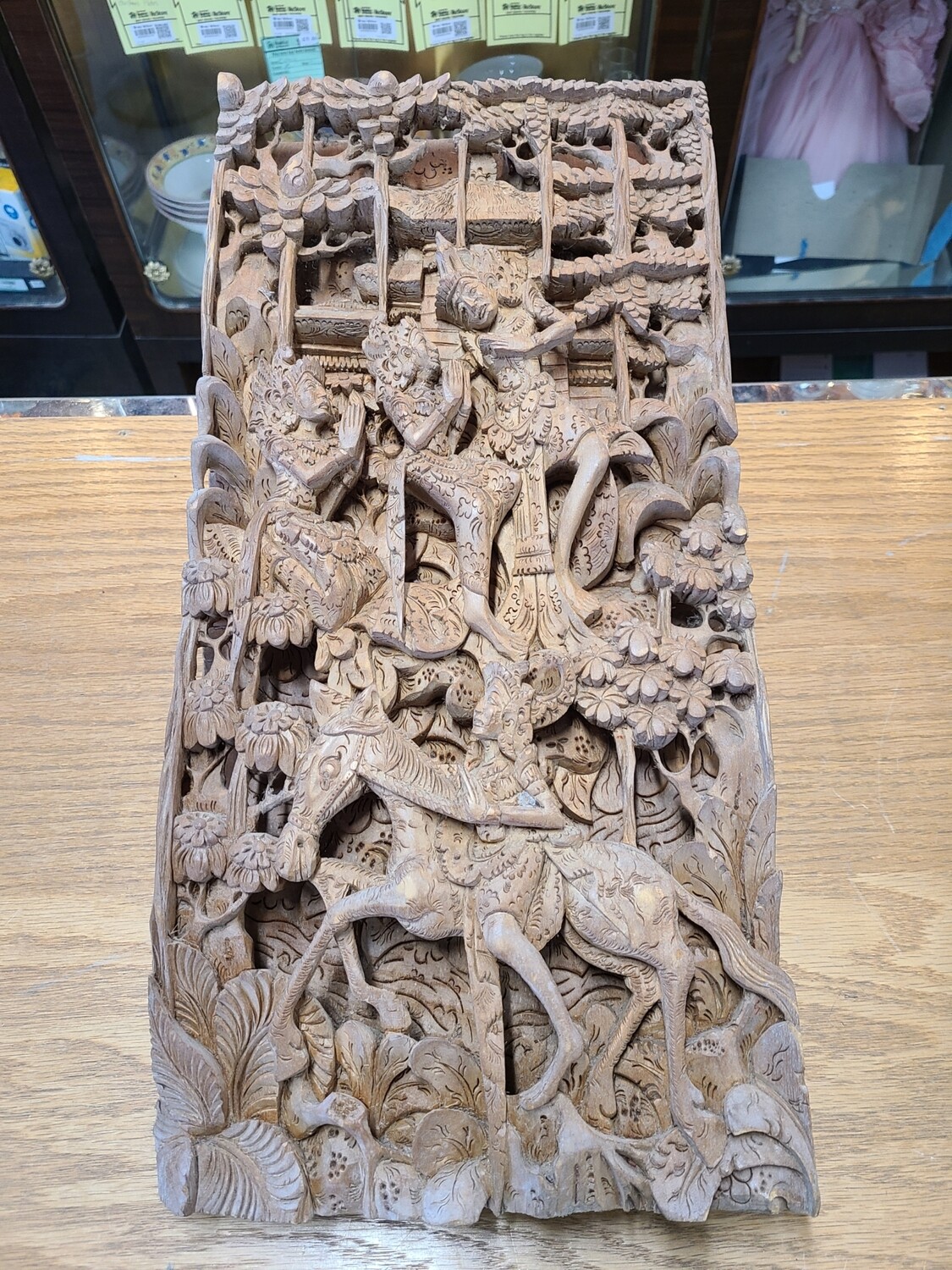 Hand-Carved Southeast Asian Panel