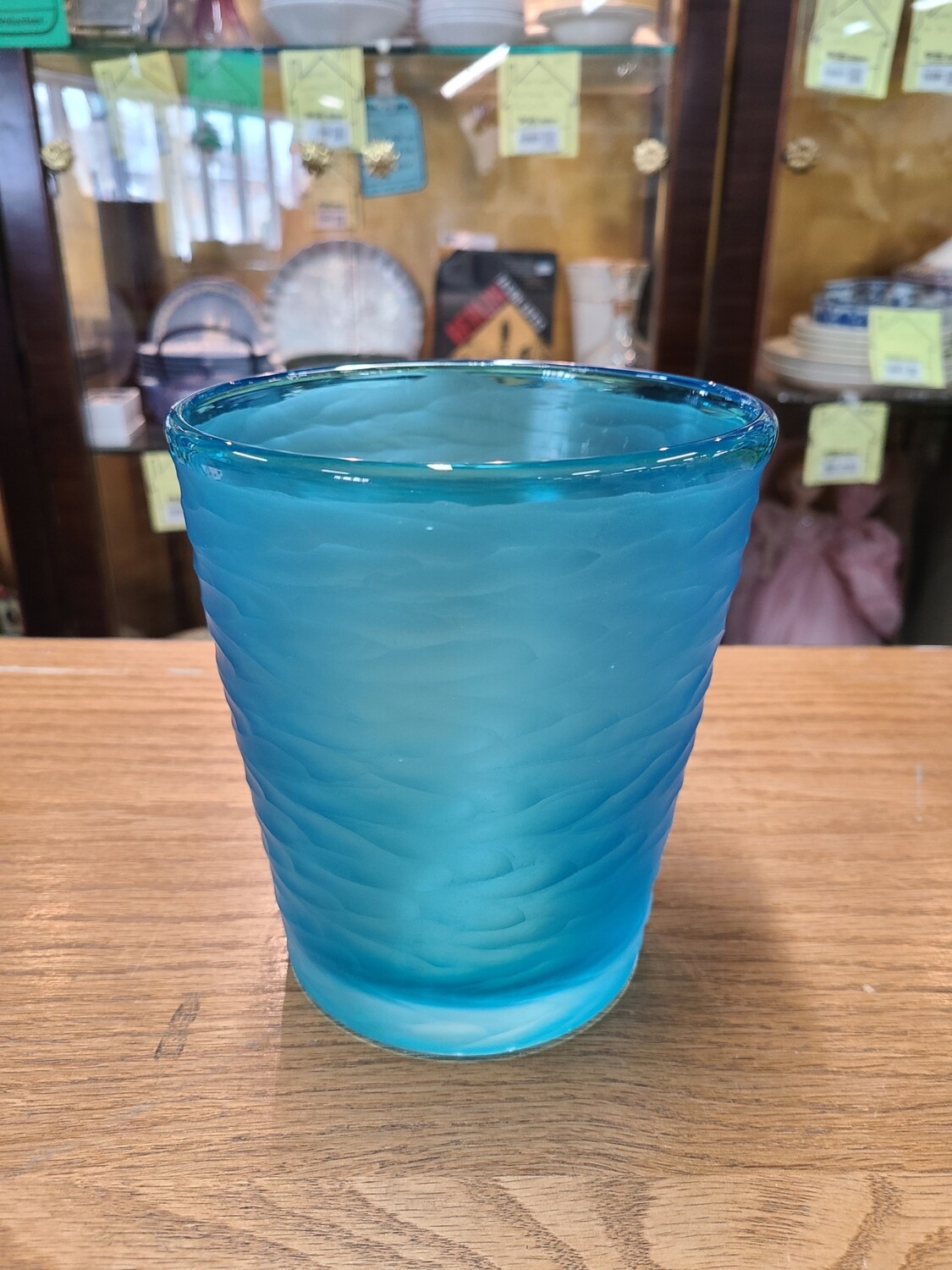 V. Nason Battuto Cut Blue Murano Glass