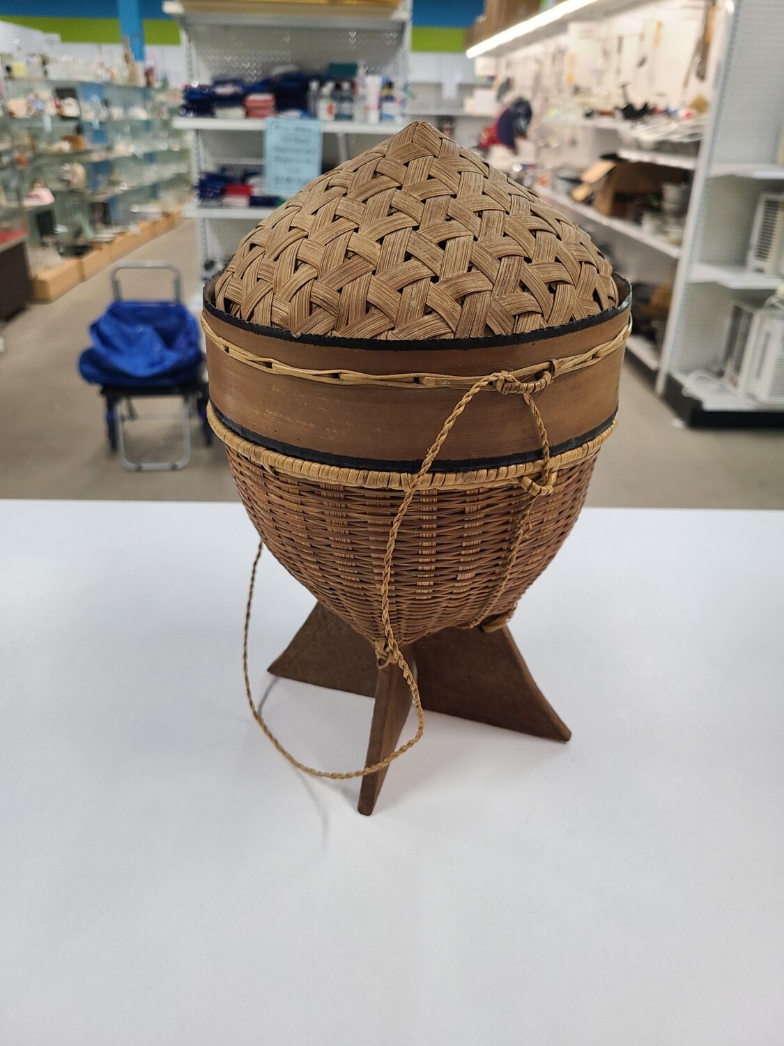 Small Hanging Wicker Basket