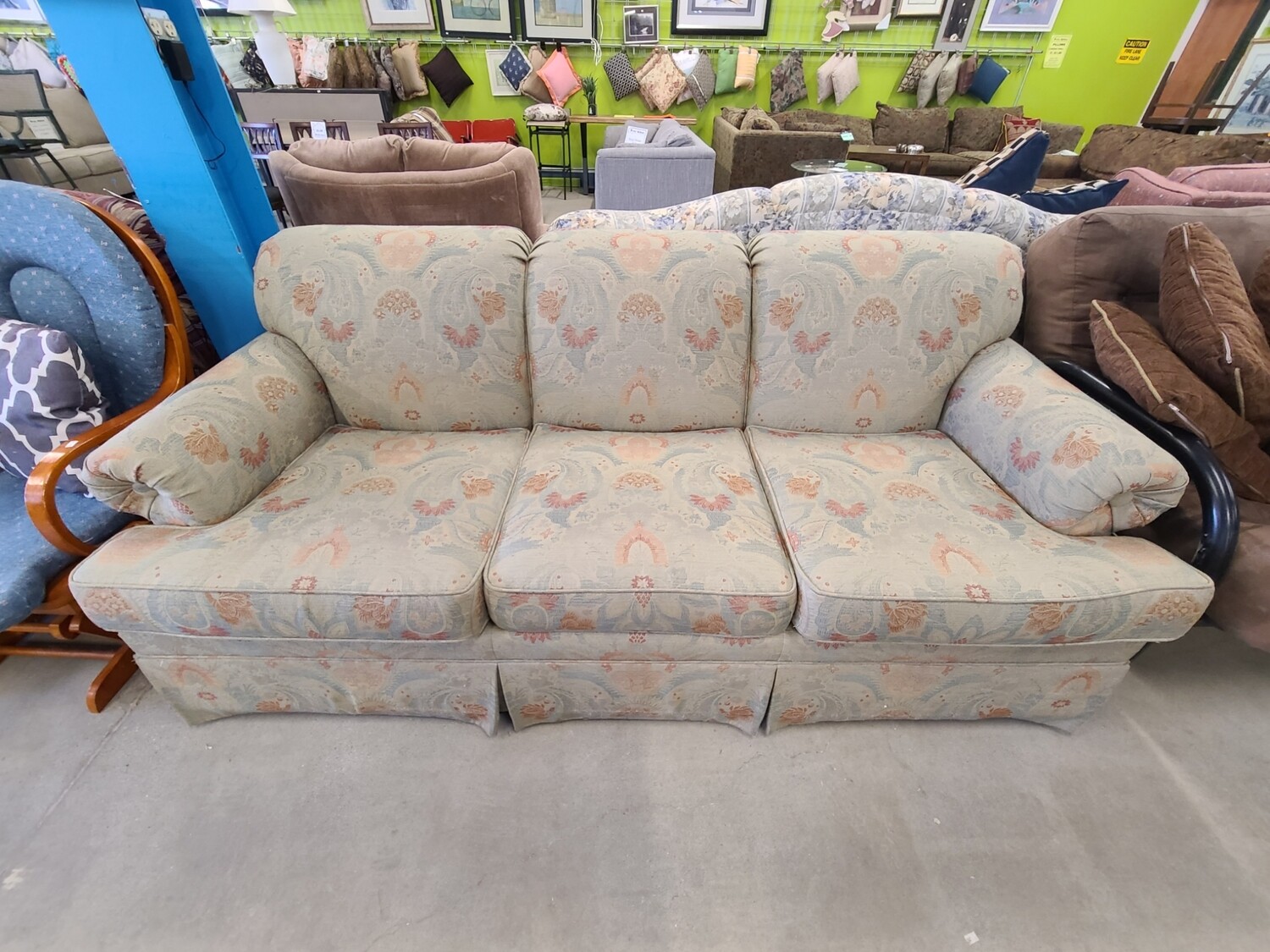 Ethan Allen Floral Sofa