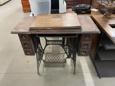 Antique Singer Sewing Machine Table 