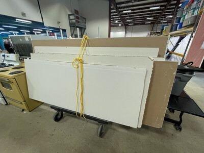Sheetrock Mold Resistant Fireguard- Cart of Cut and Damaged Sheets