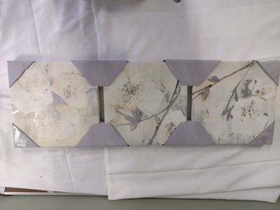 Three Piece Wall Art - Foil Embellished Canvas