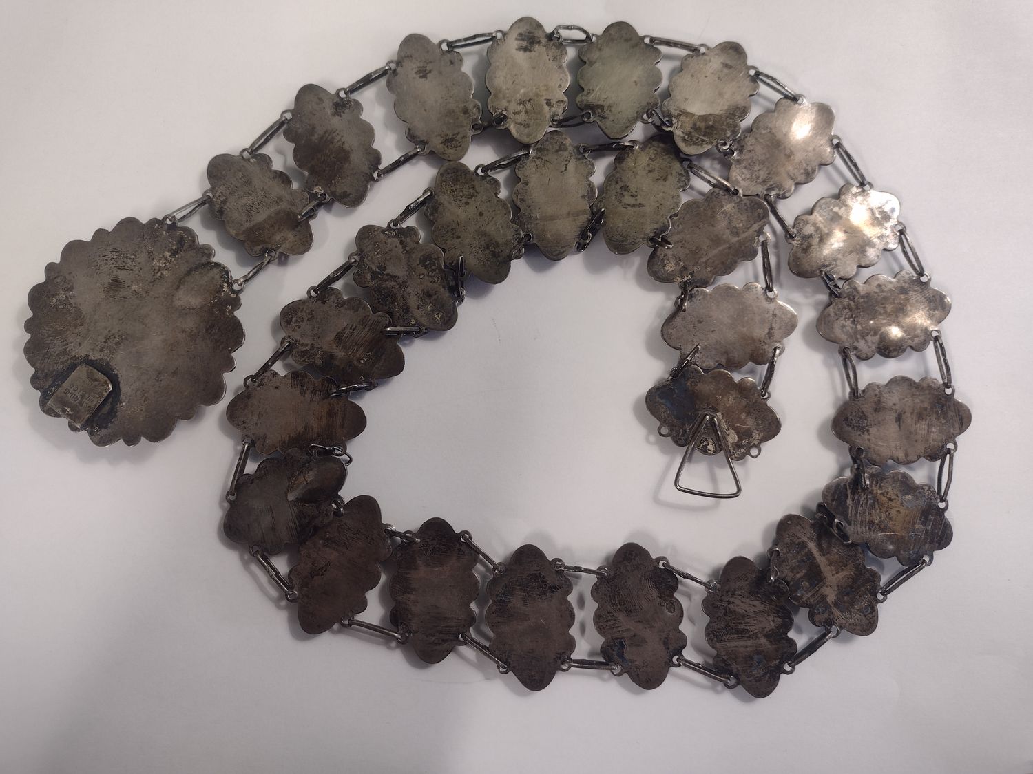 Sterling Mexico Silver Necklace/Belt.