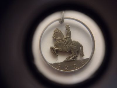 Cut Coin On 925 Silver Chain
