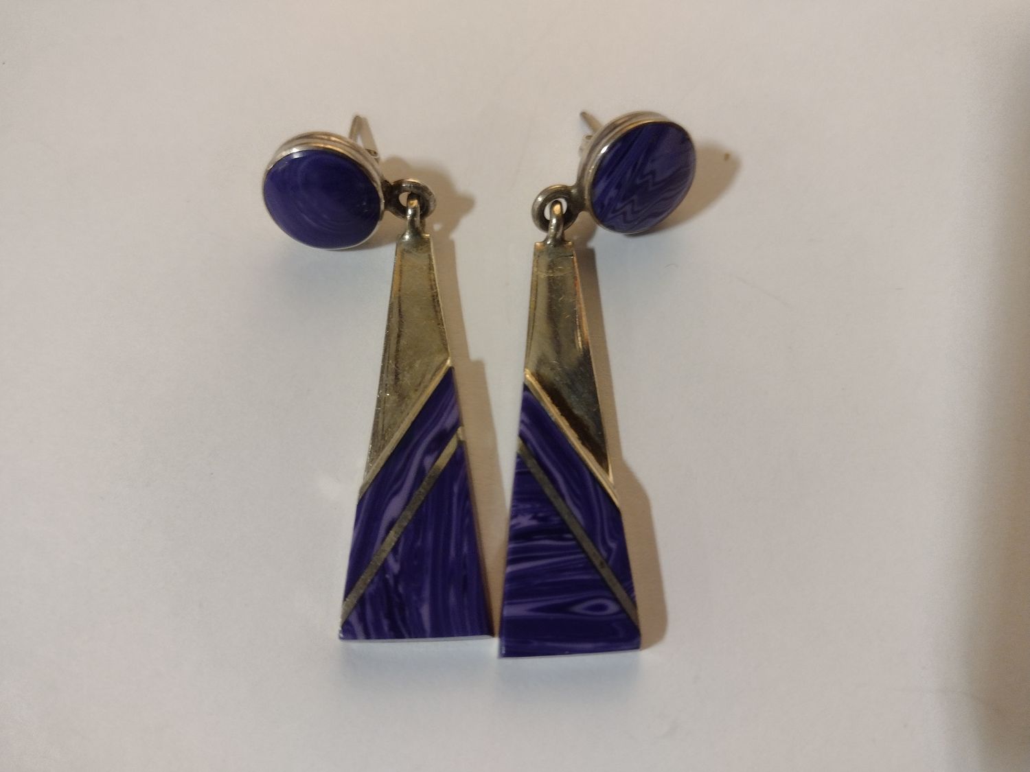925 Silver Earrings With Blue Stones