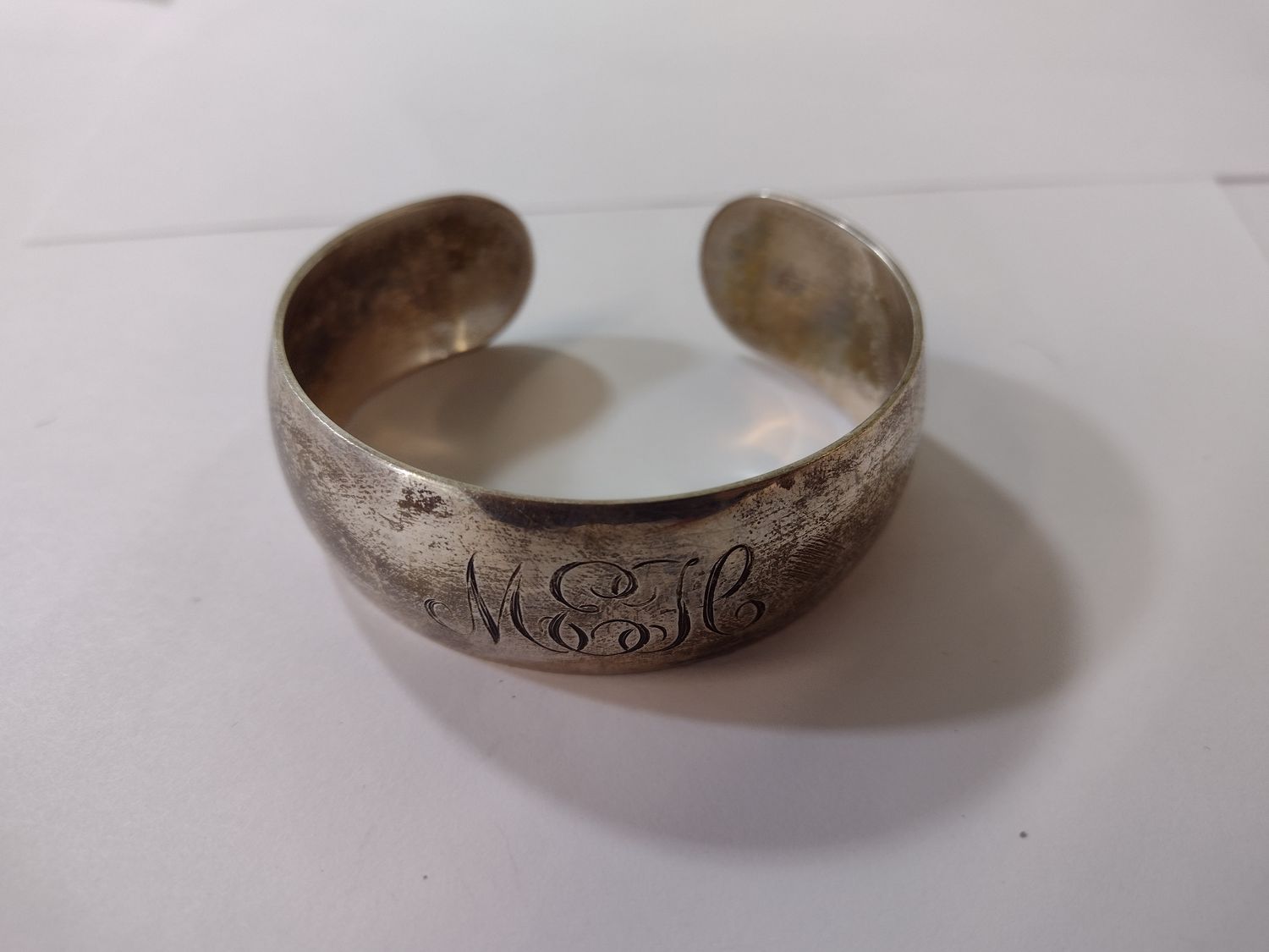 Sterling Silver Monogrammed Cuff Bracelet