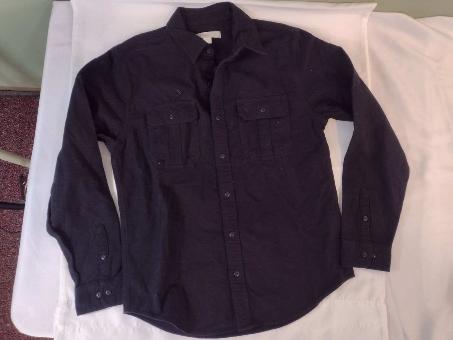 Outerknown Mens Black Button Down Shirt  - S