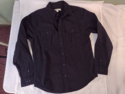 Outerknown Mens Black Button Down Shirt  - S