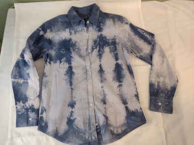 Outerknown Button Down Shirt Blue Tie Dye Pattern - S