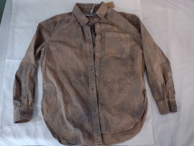 Outerknown Button Down Shirt Bronze Tie Dye Pattern - XS