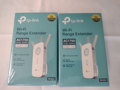 Two Tp-link AC1750 RE450 Wifi Range Extenders