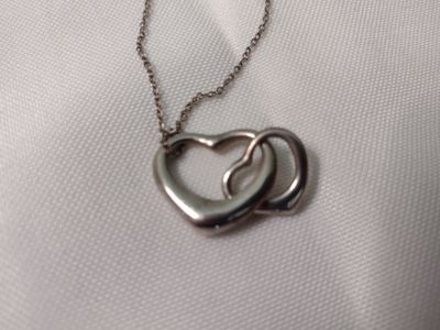 925 Silver Linked Hearts Necklace