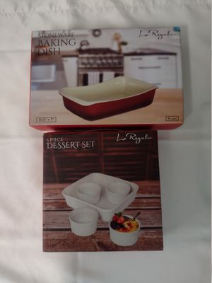 Le Regalo Stoneware Baking Dish &amp; Desert Set