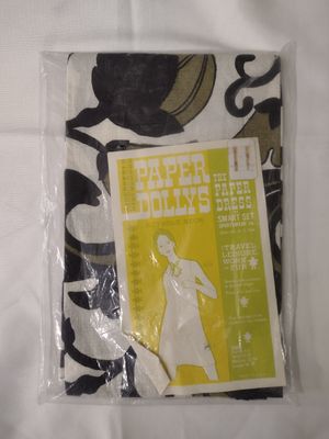 1960 Disposable Paper Dress - Black And White