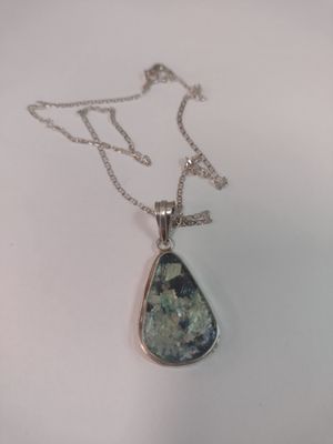 925 Silver Necklace With Glittery Stone