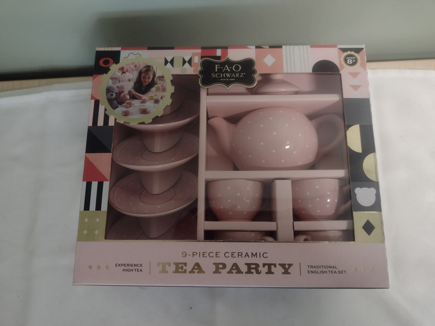 FAO Schwarz 9-Piece Ceramic Tea Party Set