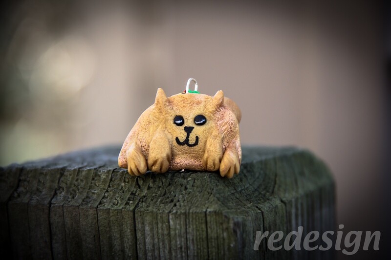 Tacocat polymer clay necklace charm