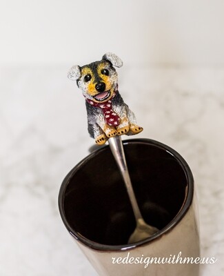 Pet Dog Portrait stirring spoon, magnet, ornament, broach