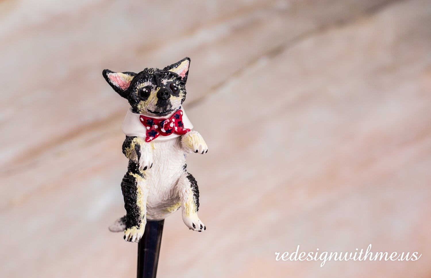 Celebrity Pet Dog Portrait Spoon - Marbles as seen with Jenna Marbles Youtube comedian