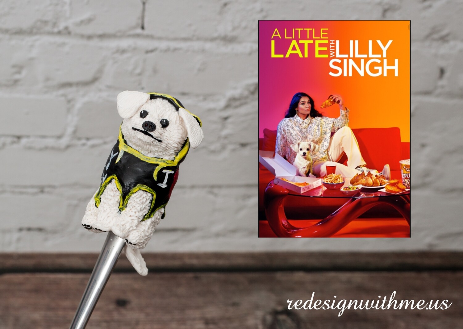 Celebrity Dog Portrait spoon - Scarbro Lilly Singh&#39;s dog