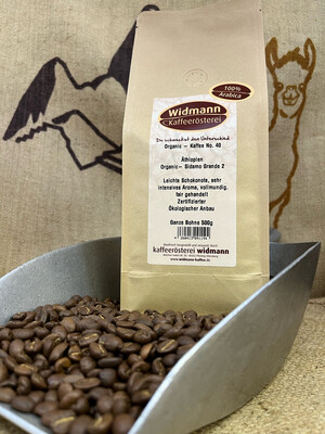 Organic - Kaffee No. 40
Äthiopien Sidamo Organic
500 g Papierverbundverpackung