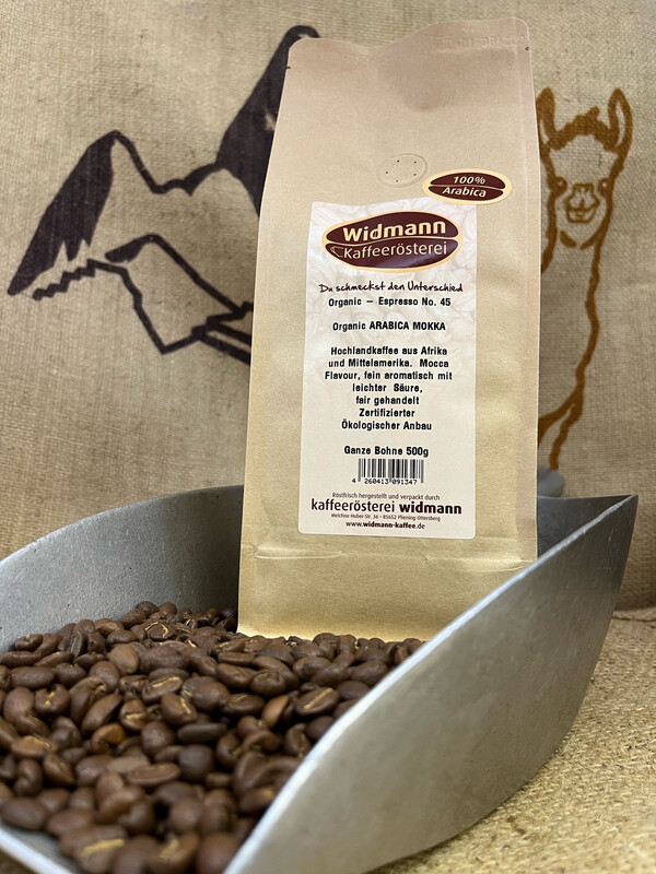Organic Espresso No. 45 Organic Espresso No. 45 "Organic Arabica mocca" 500 g Papierverbundverpackung